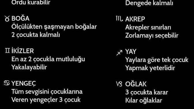 Hangi burç kaç çocuk yapmalı?