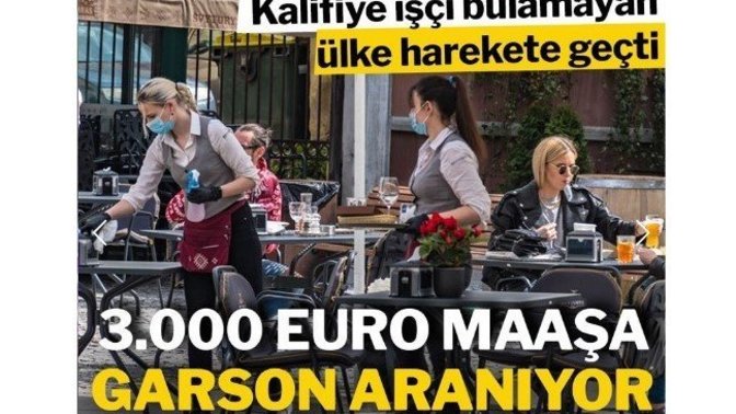 Almanya 3000 Euro maaş ile garson arıyor! Farklı bir kariyere sahip olsanız da kabul eder miydiniz?