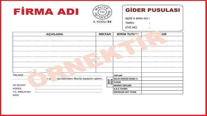 İlk kez yapacaklar için gider pusulası örnekleri gösterir misiniz?