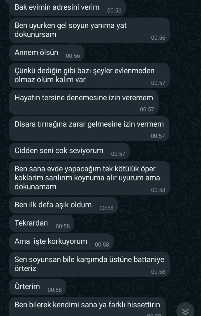 Size hoşlandığım çocuğun konuşmalarını atacam ne istiyor benden, amacı ne çözermisiniz?
