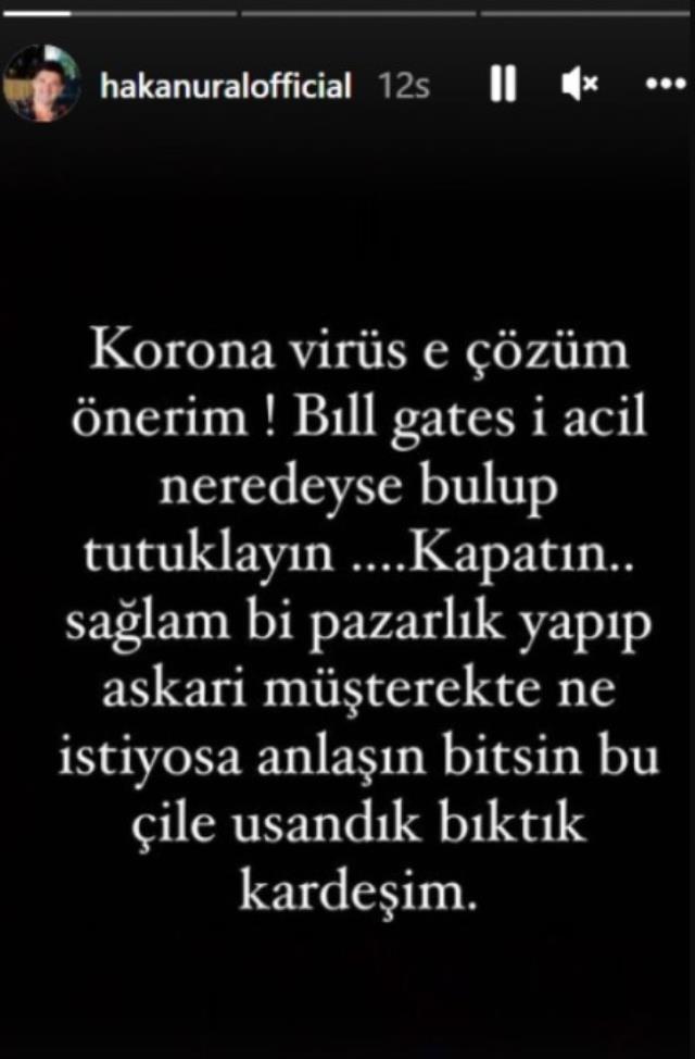 Hakan Uralın instagram paylaşımı
