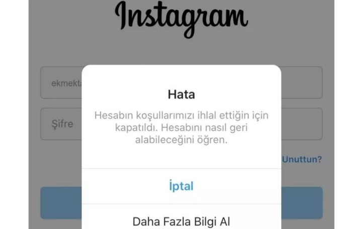 İnstagram Topluluk Kuralları İhlali