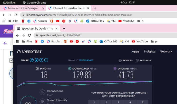 İnternet hızınızdan memmnun musunuz?