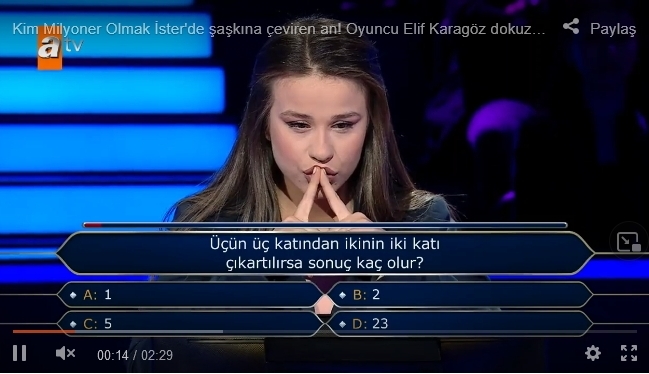 Kim Milyoner Olmak İster yarışmasında dokuzdan dört çıkarılamadı! Matematiğiniz nasıl?