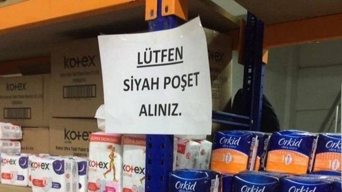 Markette alacağınız pedi siyah poşete koymanız istense, tepkiniz ne olur?