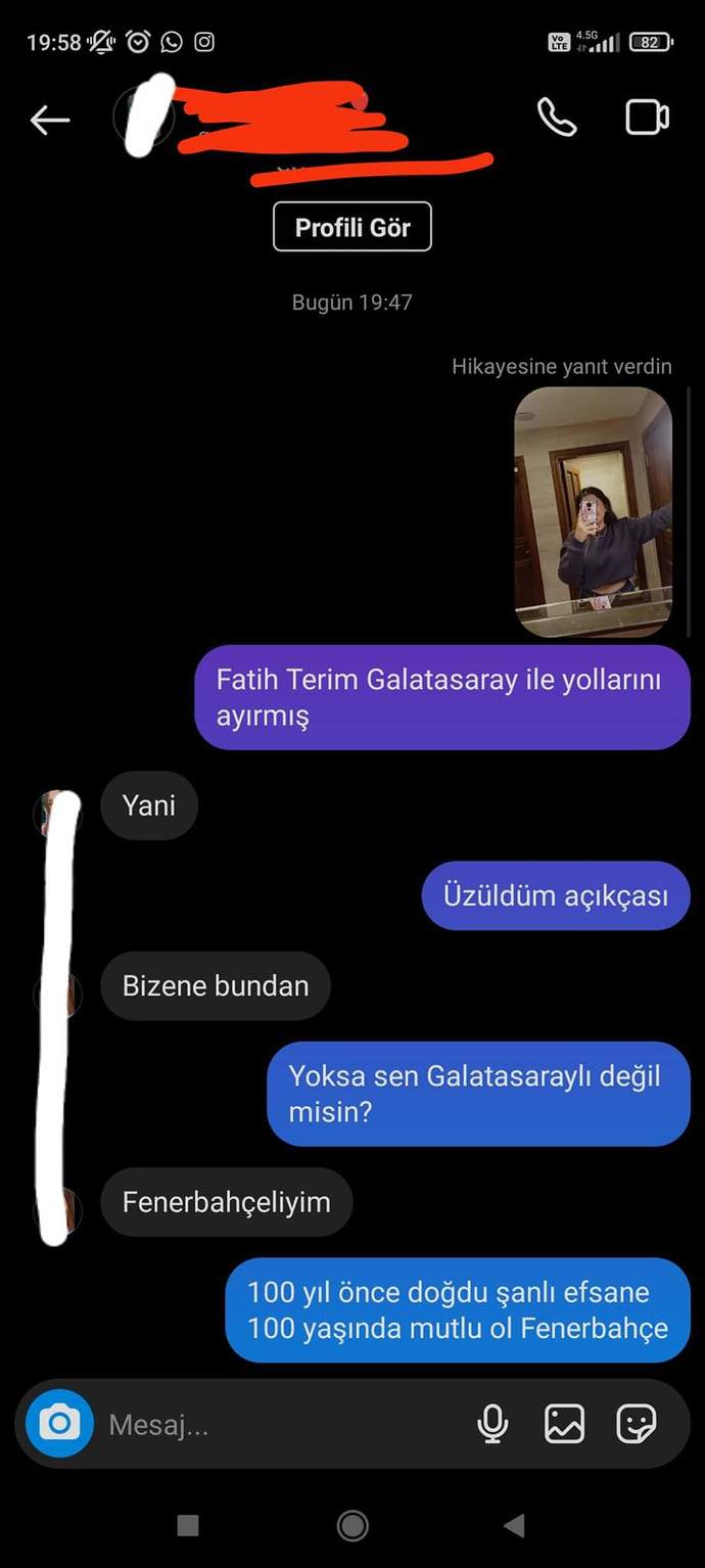 Sevdiğim adama Fatih Terim mi ben mi diye sordum Fatih Terim dedi. Bu adam beni hiç mi sevmiyor?