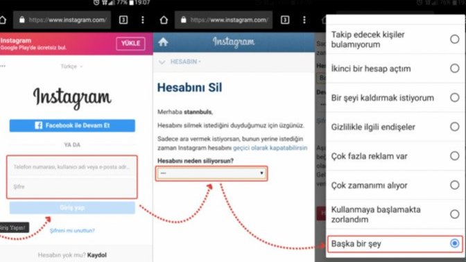 Instagram hesabı nasıl dondurulur?