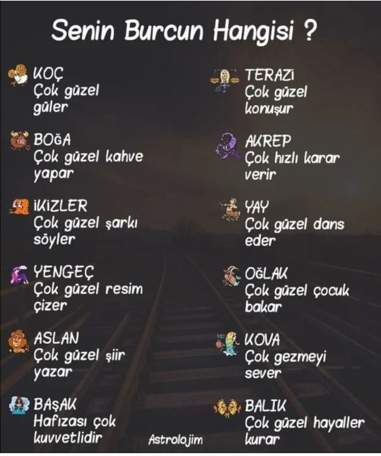Senin burcun için ne demişler?