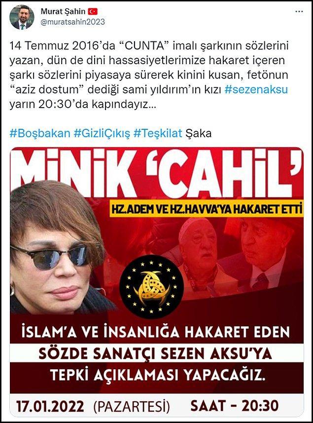 Şarkı Sözleri Gündem Olan Sezen Aksuya Tehdit Gibi Mesaj: 20.30da Kapındayız. Sizce yapılmalı mı?