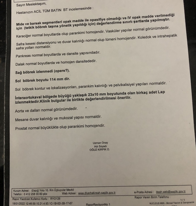 Babamın sonucu pet CT sonuçları pazartesi günü çıkacak yorumlayabilen var mı?