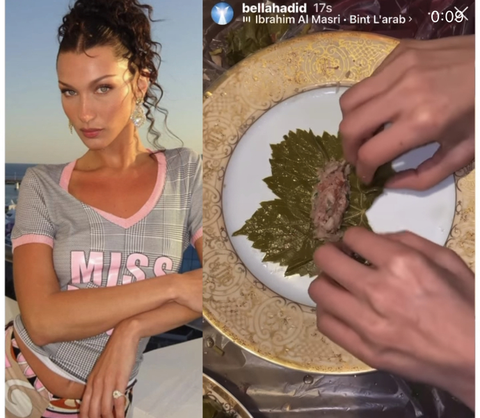 Ruh sağlığım yerinde değil. diyen Bella Hadid bir tencere dolusu sarma sardı! Modu düşükken yemek yapanlardan mısınız?