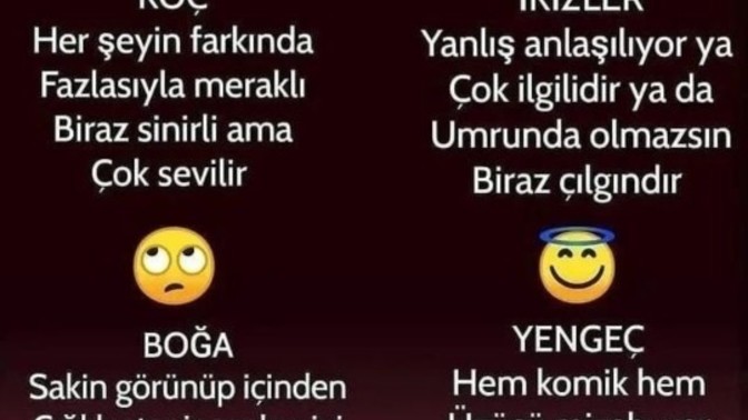 Senin burcunun emojisi nedir ve ne demişler senin burcuna?