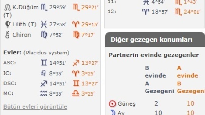 Partnerimle benim ortak doğum haritamız. Astrolojiden anlayan var mı?