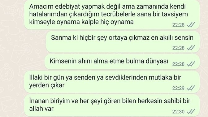 Aldatıldığımı öğrendim bunları söyledim ona sizce ne kadar mantıklı?