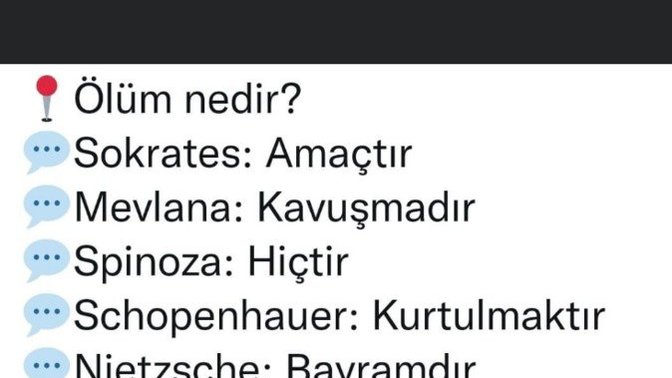 Sizin için ölüm nedir neyi ifade eder?