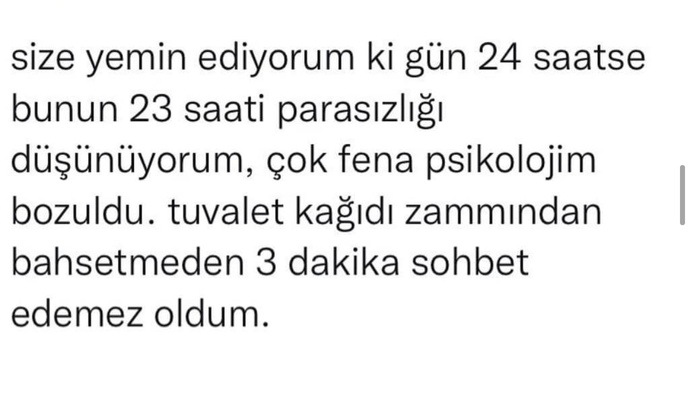Günün çoğunluğunda ne düşünüyorsun?