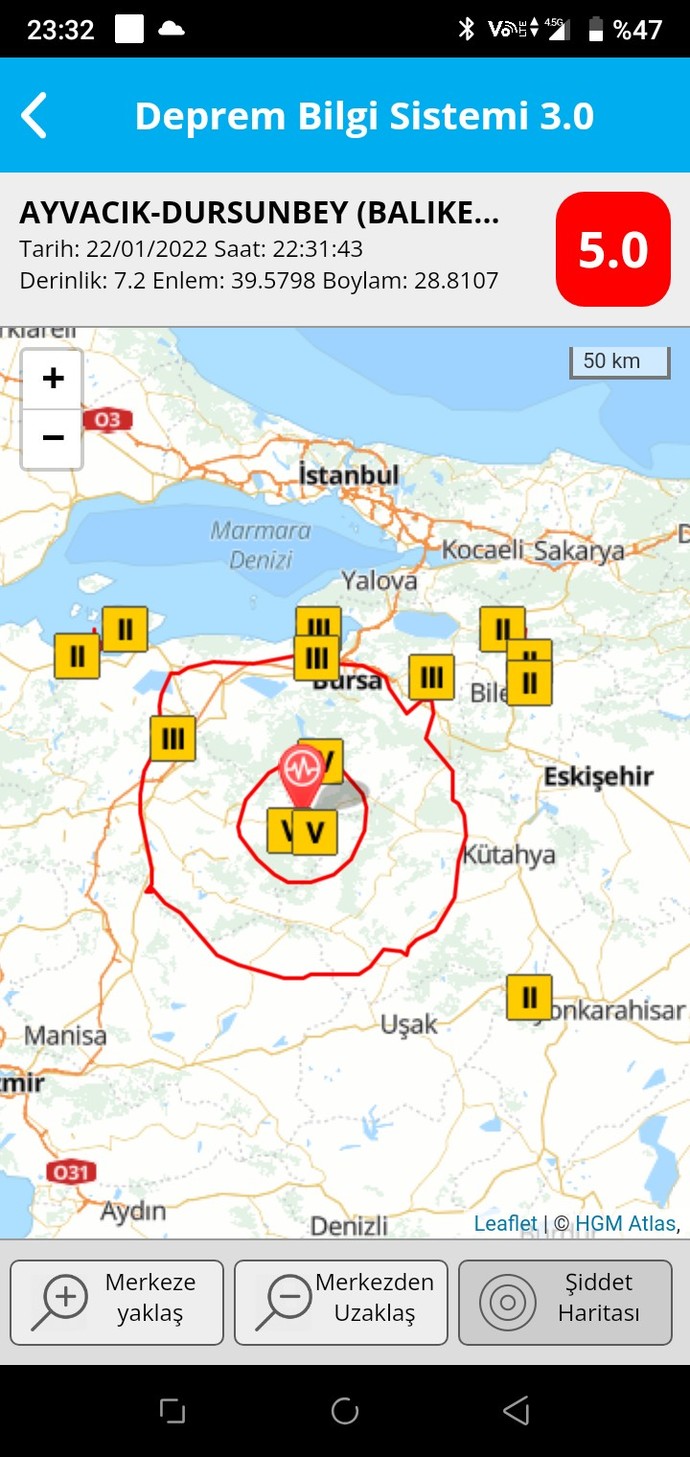 Depremi nereden hissettiniz?