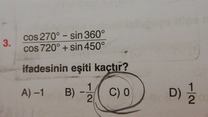 Trigonometri konusunda iyi olan var mı?