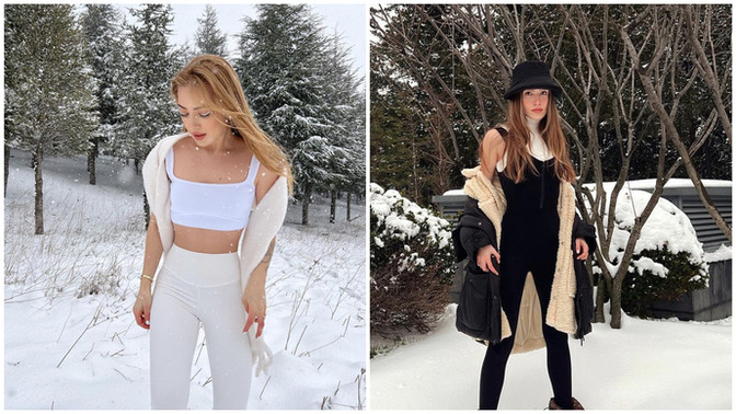 Hangi influencer’ın kar kombinini daha çok beğendiniz🤪❄️?