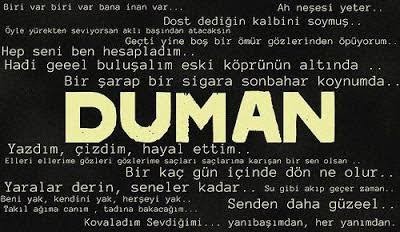 Duman grubundan sevdiğiniz bir ya da birkaç şarkısını paylaşır mısınız?