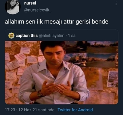 İlk mesajı atar mısınız?