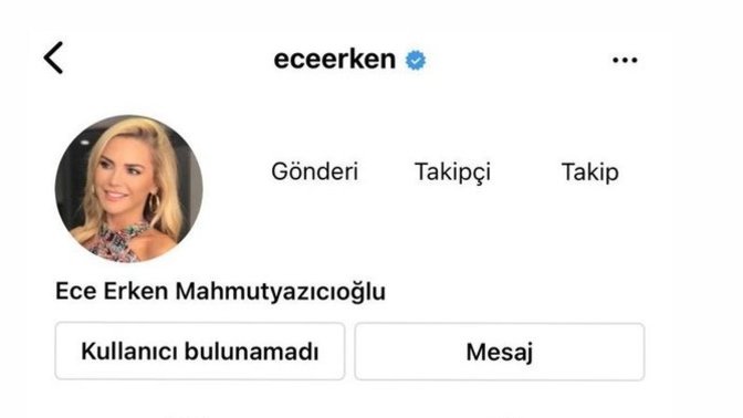 Bugün eşi öldürülen Ece Erken, Instagram hesabını kapattı. Ne düşünüyorsunuz?
