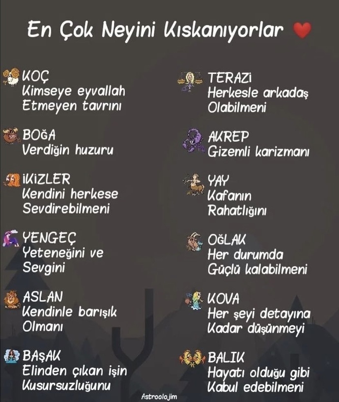 Burcunuza göre en çok neyinizi kıskanıyorlar?