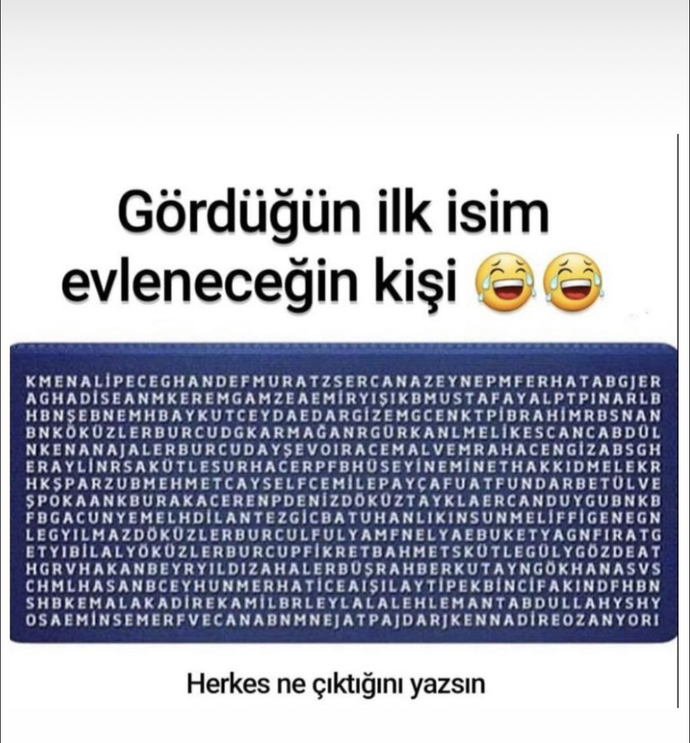 Kiminle evleniyorsun😃?