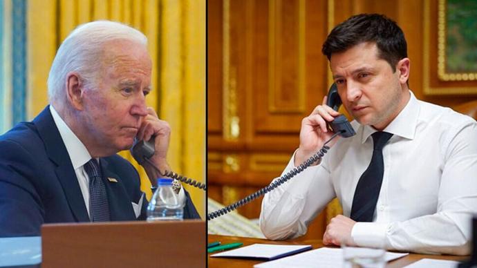 Joe Biden ve Volodimir Zelenski