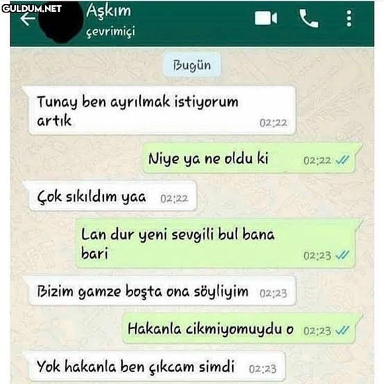 Ayrılalım mesajına ne cevap yazarsınız?