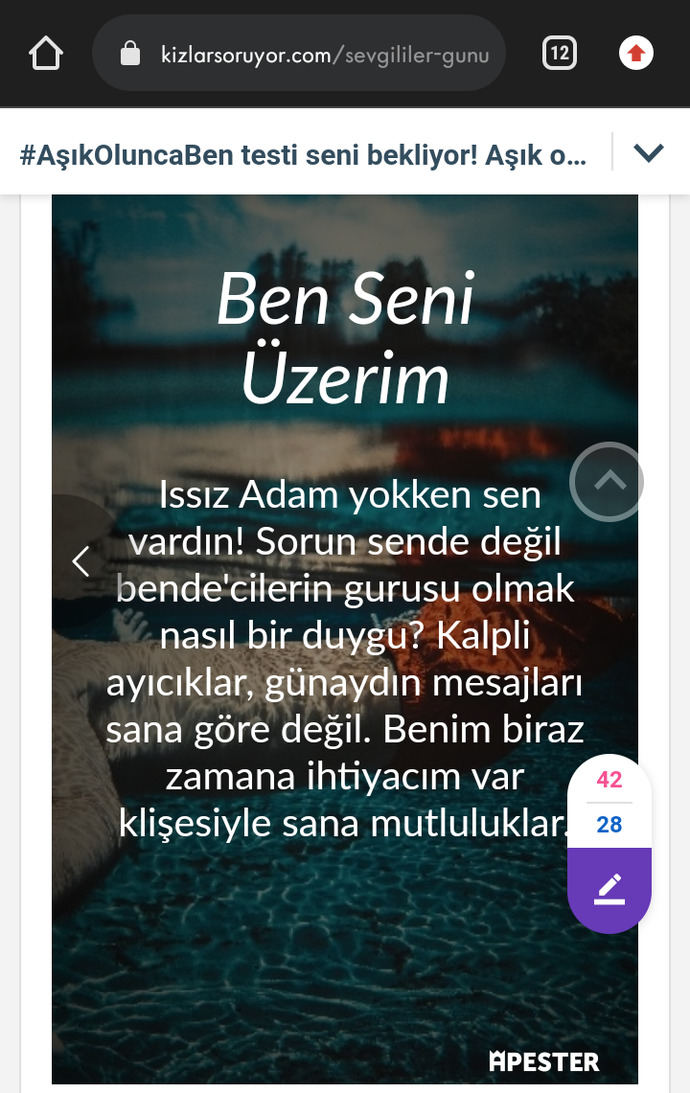 #AşıkOluncaBen testi seni bekliyor! Aşık olduğunda nasıl birine dönüşüyorsun🤓?