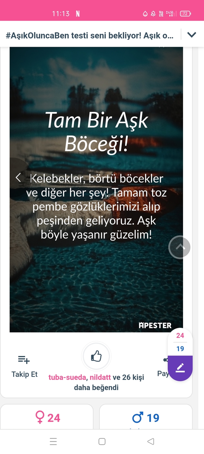 Tam bir aşk böceği 🐞