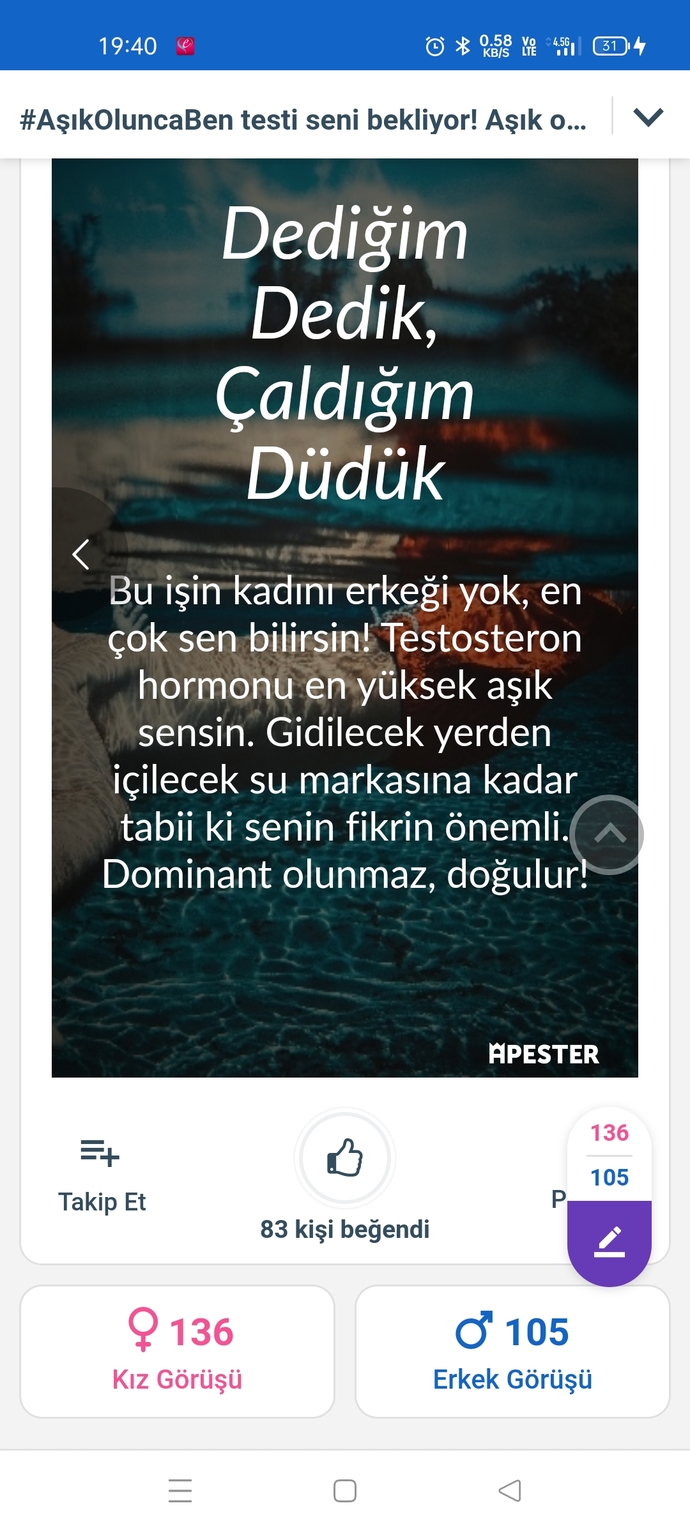 #AşıkOluncaBen testi seni bekliyor! Aşık olduğunda nasıl birine dönüşüyorsun🤓?