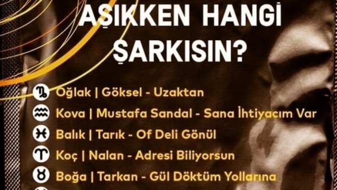 Burcunuza göre hangi aşk şarkısısınız?