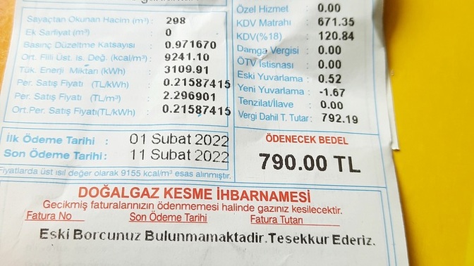 Doğalgaz faturalarınız ne kadar geldi bu ay😄?