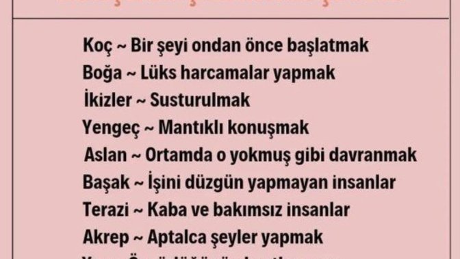 Senin burcunu çıldırtan olay nedir?