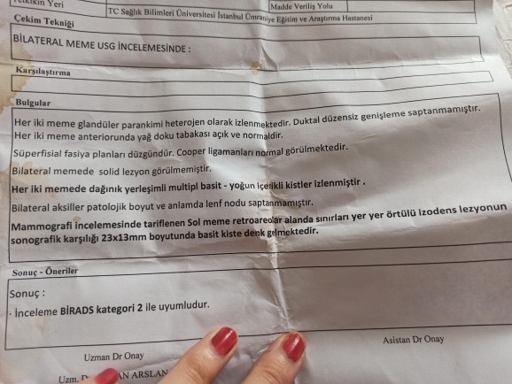 Doktor arkadaşlar ya da anlayan arkadaşlar yardımcı olur musunuz?