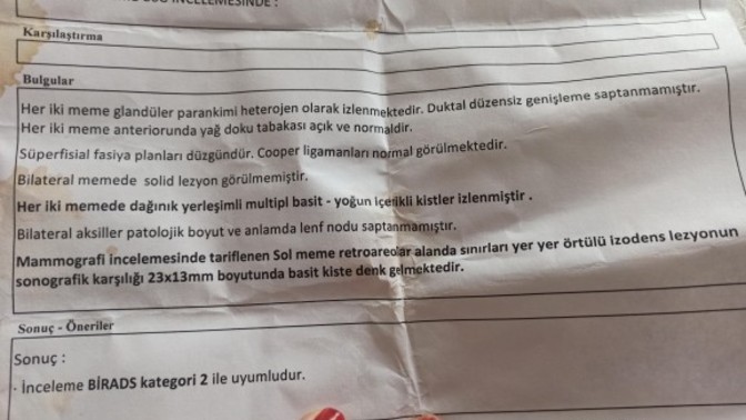 Doktor arkadaşlar ya da  anlayan arkadaşlar yardımcı olur musunuz?