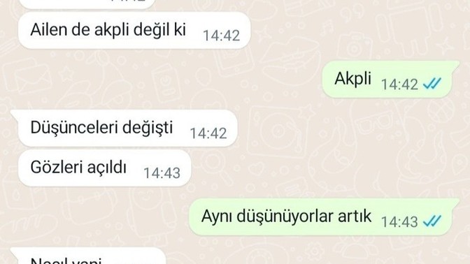 Sevgilimin babası, ailem Akp’li diye bu iş olmaz diye yemin etti. Siyaset bu kadar işin içine girebilir mi ya?
