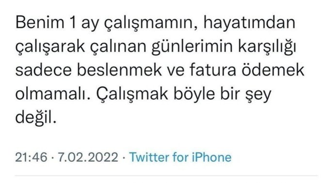 1 ay çalıştığınızda sizce emeğinizin karşılığını alıyor musunuz?