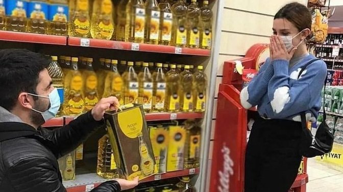 Sevgililer Günü'nde sevgiliye 5 litrelik yağ alınır mı?
