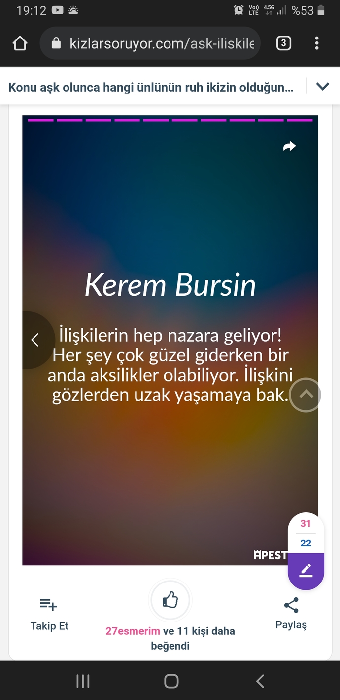 Konu aşk olunca hangi ünlünün ruh ikizin olduğunu söylüyoruz! Sana kim çıktı😎?