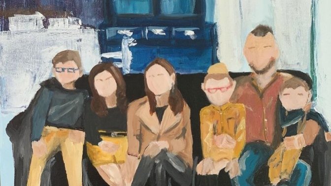 Aile portresi! 👪  Çizimim nasıl olmuş 🎨?