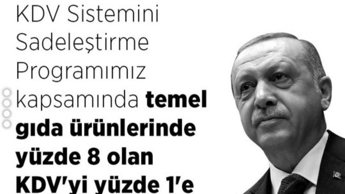Temel gıda ürünlerinde KDV %1'e düşüyor since fiyatlarda asagi duser mi?