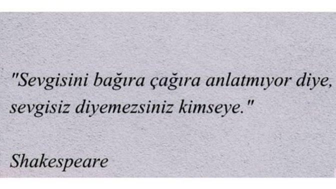 Sevdiğini yüksek sesle söylemeyen bir insan çok seviyor olamaz mı?
