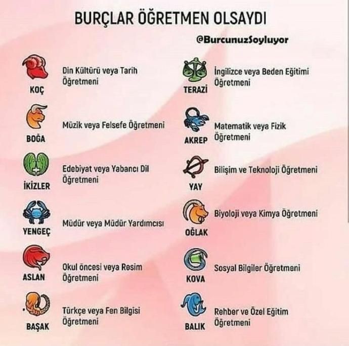 Burçlar öğretmen olsaydı ne olurdu?