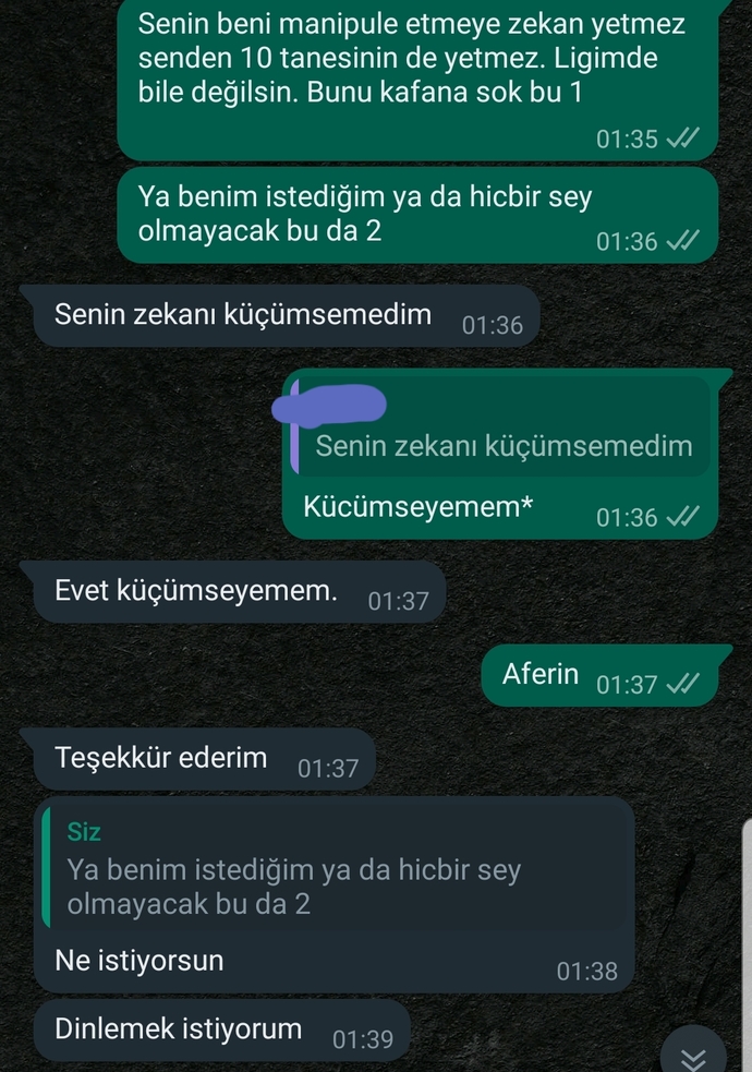 Çok mu ters konuşmusum yoksa iyi mi demisim?