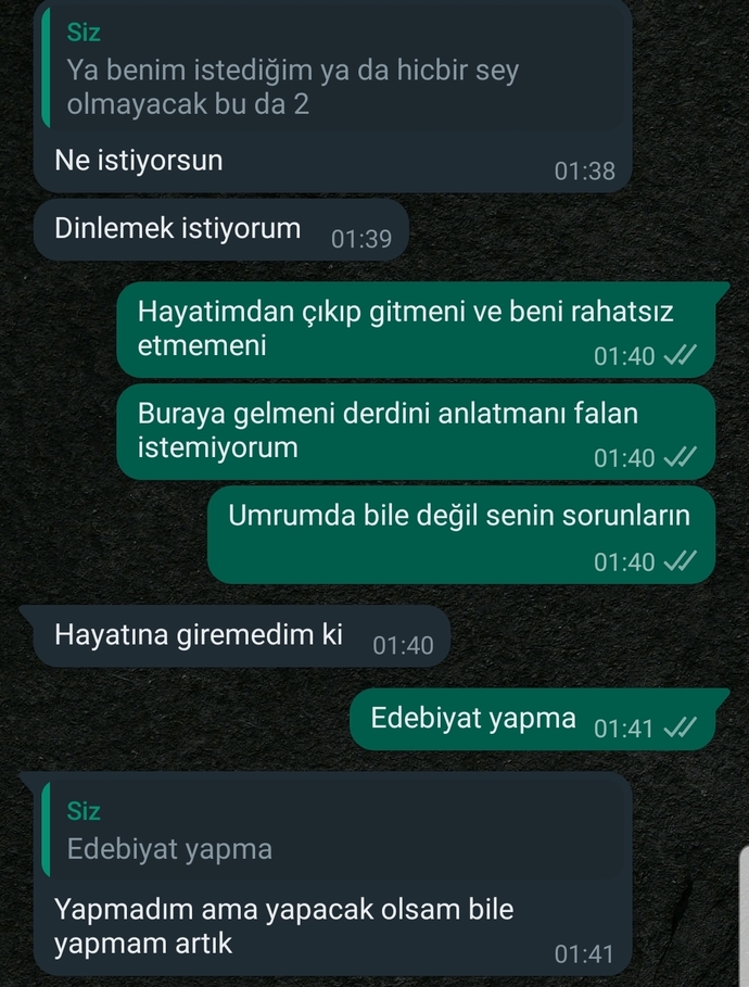 Çok mu ters konuşmusum yoksa iyi mi demisim?