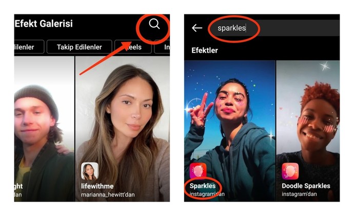Instagram'da istenilen filtre nasıl bulunur?