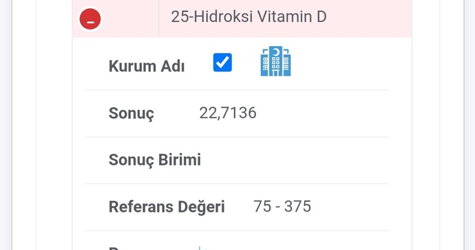 D vitamini sonucundan anlayan?